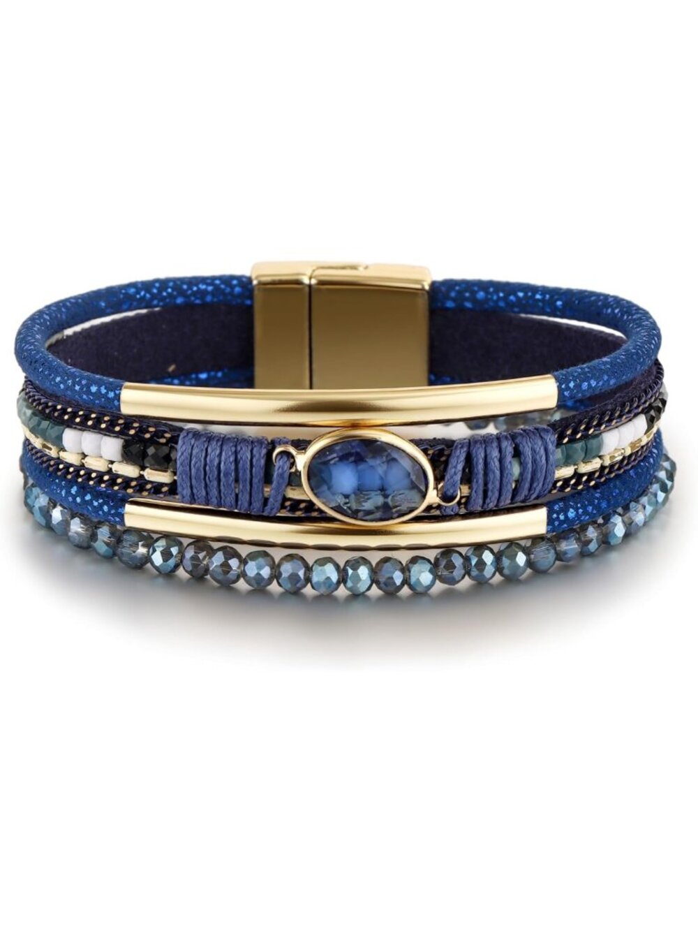 Boho Leather Wrap Bracelets for Women | Stackable Cuff Bangles, Daily Wear